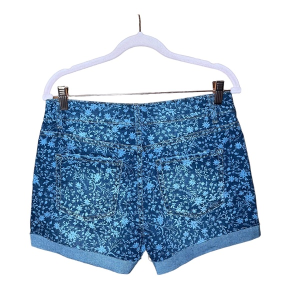 TIME AND TRU Mid Rise Floral Denim Shorts 8 NWOT - Picture 4 of 7
